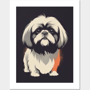 Shih Tzu Dog 3 - Japanese Retro Art Posters and Art